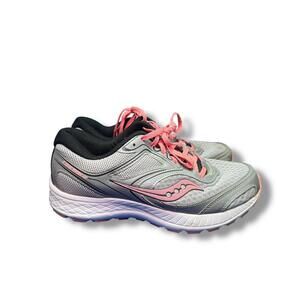 Saucony Cohesion 12 Women’s Running Shoes Size 8 W Gray Pink Athletic Sneakers